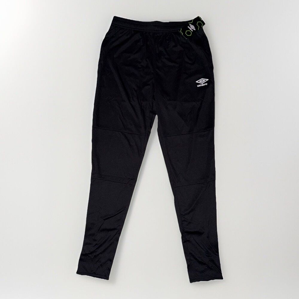 Umbro NWT Pants Mens Size Small Black Zippered Leg Track Tapered Lightweight